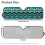 Foldable Aztec Sun Shade Blue Turquoise 52.95" x 16.14" 7