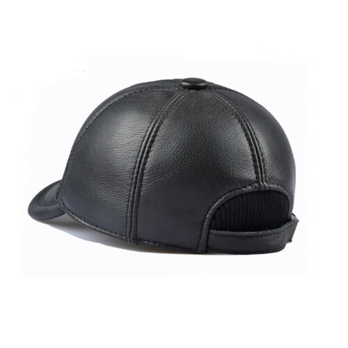 Men's Real Leather Baseball Cap Adjustable Sheepskin 2
