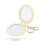 Mini Pocket Makeup Mirror Double-Sided PU Leather Compact 7