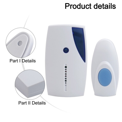 Wireless Doorbell Chime Battery-Powered Waterproof 100m 2