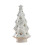 White Ceramic Christmas Tree with Lights and Star Cutouts 4