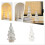 White Ceramic Christmas Tree with Lights and Star Cutouts 5
