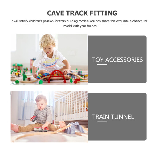 Raindrops Grey Plastic Train Tunnel Model 10.5 Inches 1