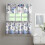 Kitchen Curtains Set with Valance Purple Hydrangeas 2