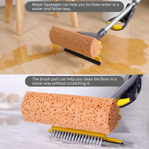 Sponge Mop with Telescopic Handle 42.5–52 Inch 1