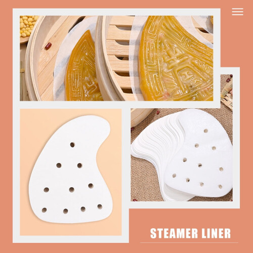 Dumpling Steamer Liners Paper Nonstick 500 pcs 13.5 x 4 in 1