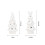 White Ceramic Christmas Tree with Lights and Star Cutouts 3