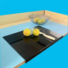 Black Acrylic Cutting Board with Lip, Size 17.7X13.7 Inch, No-Scratches, Kitchen, Cutting Board for Kitchen