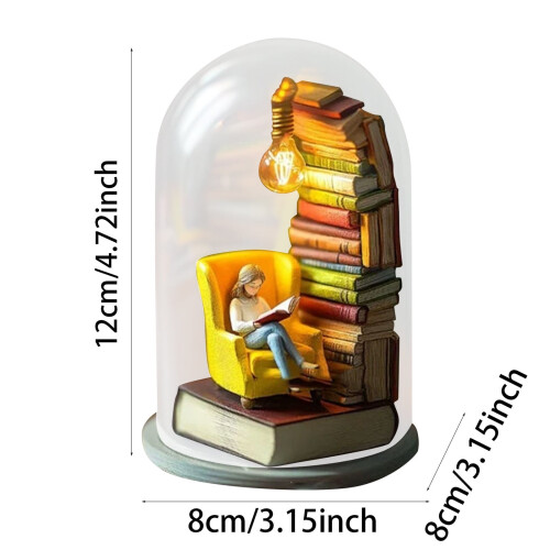Book Light Sculpture Man-Shaped Night Light 1 Pack 1