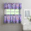 Purple Lavender Butterfly Kitchen Curtains Set 3-Piece 2