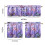 Purple Lavender Butterfly Kitchen Curtains Set 3-Piece 6