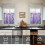 Purple Lavender Butterfly Kitchen Curtains Set 3-Piece 4