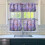Purple Lavender Butterfly Kitchen Curtains Set 3-Piece 3