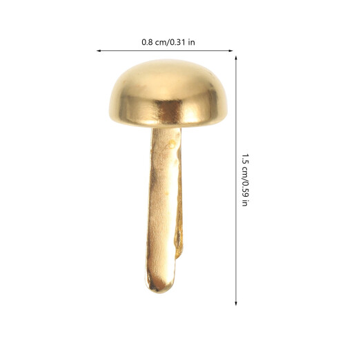Small Paper Fastener Brads Golden 100PCS 1