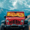 Palm Tree Spanish Flag Windshield Sun Shade for Jeep 3
