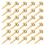 Small Paper Fastener Brads Golden 100PCS 4
