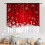 Christmas Kitchen Curtains Red White Snowflakes 2 Panels 3