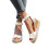 Women's Open Toe Espadrille Wedge Sandals White Size 6 4