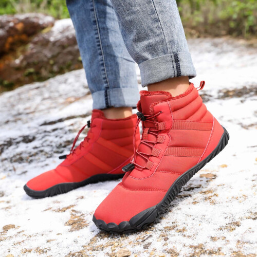 Women's Red Snow Boots Fold-Over Pull-On Riding Style Size 9 1