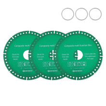 3 Discos de Corte Diamantados de 4-1/2 Polegadas para Esmerilhadeira Angular, Discos Duráveis para Corte de Diversos Materiais