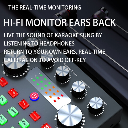 Studio Live Sound Card for Clear Recording and Real-Time 1