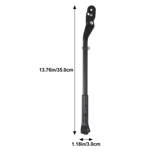 Metal Bicycle Kickstand Adjustable Height Black Aluminum 1
