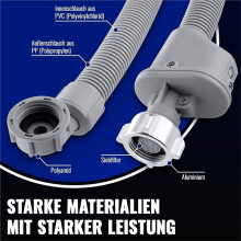 300 cm Tvättmaskins Slang (Aquastop Slang för Tvättmaskin, Diskmaskin), 3/4 Tum Anslutning