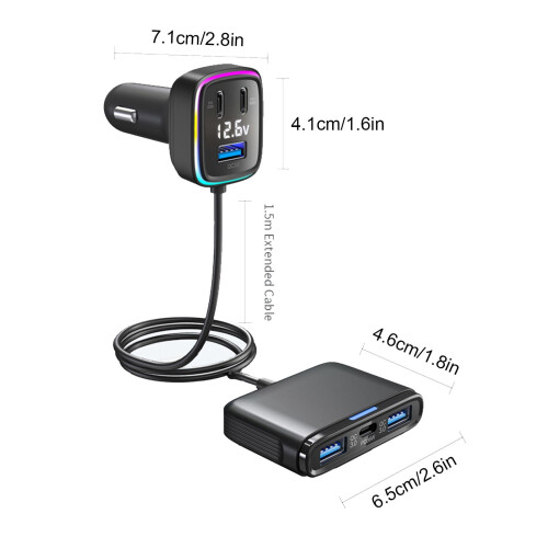 USB-Anschluss mit 115 W QC3.0PD 2