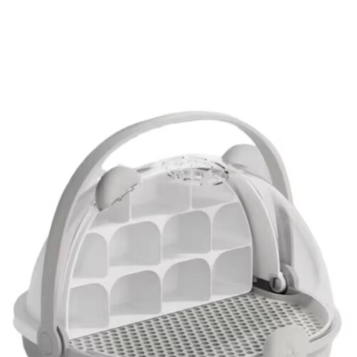 Breathable Hole Silkworm Breeding Box Folable Handle Visible Door Silkworm Observation Cabin Plastic Insect  Cage 1