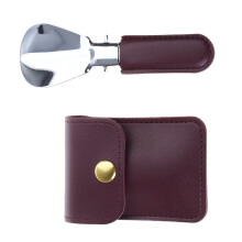 Foldable Stainless Steel Shoehorn with PU Leather Handle