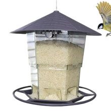 Bird Feeders for Outdoors Automatic Food Dispenser Bird Feeders for Outside Large Food Dispenser with Perch