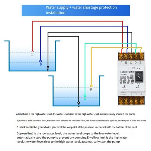 Fully Automatic Water Level Controller  25A 220V Water Tank Liquid Level Detection Sensor Water Pump Controller A 2