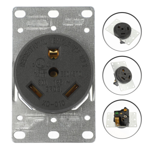 BESTONZON 30 Amp RV outlet flush mount receptacle