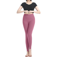 Purple thermal tights for women fleece-lined