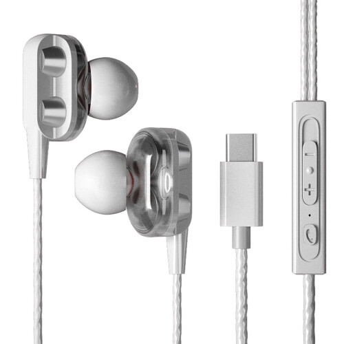 Type-C Wired Earbuds with Mic for iOS Android Devices