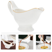 Ceramic Gravy Boat 1 Piece 6.7 x 3.9 x 2.0 Inches