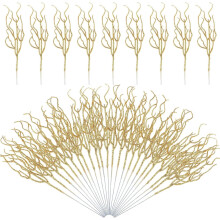 Shiny Tree Picks Gold 30 pcs 13.7 inch curly filler branches