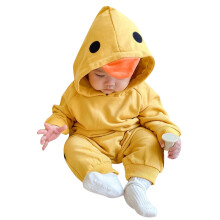 Baby Frog Jumpsuit 3D Hooded Romper Yellow Size 73