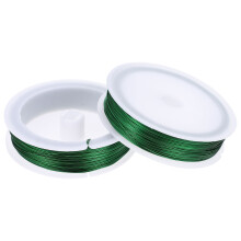 Green DIY Jewelry Wire Flexible Galvanized Iron 2 Rolls