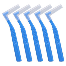 L-Shaped Interdental Brushes Flexible Flat-Line 5-Pack Blue