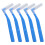 L-Shaped Interdental Brushes Flexible Flat-Line 5-Pack Blue 1