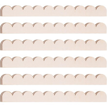 Triani Unfinished Scalloped Wood Trim 6 Pieces