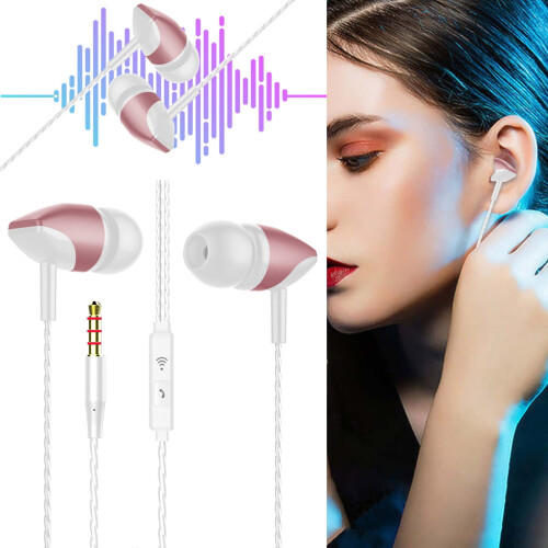 3.5mm Wired Earbuds with Mic 9mm Bass for iOS Android 1