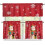 Christmas Snowman Red Kitchen Curtains with Valance and 1