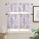 Purple Gray Coastal Kitchen Curtains Set with Valances 36 1