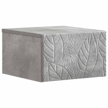 vidaXL Wall-Mounted Bedside Cabinet Concrete Grey 49 x 34.5 x 20 cm