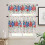 4th of July Kitchen Curtains Set with Valances Blue Red 1