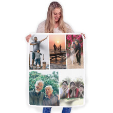 Couverture photo personnalisée en polaire douce 50 x 60 pouces