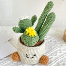 Crochet Tulip Bouquet in Pot – Purple Artificial Flowers,