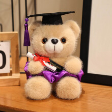 PhD Graduation Teddy Bear 7.1-Inch Plush with Cap
